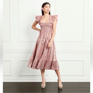 Hill House Collector’s Edition Ellie Nap Dress Sequins Rose Gold